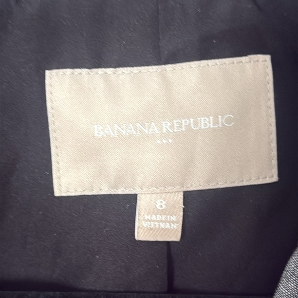 Gray Short Sleeve Blazer with Belt banana republic size 8 - Picture 2 of 3